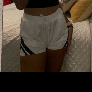 Black and white shorts
